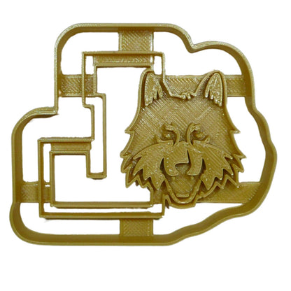 Loyola L with Wolf Mascot School Theme Cookie Cutter Made in USA PR5278