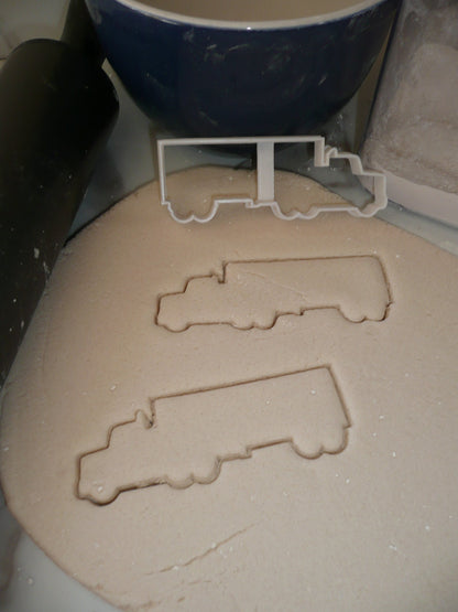 Semi Truck With Trailer Side View Cookie Cutter Made In USA PR5281