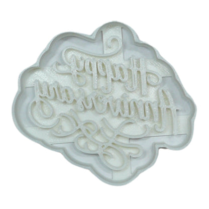 Happy Anniversary Elegant Script Cookie Cutter Made In USA PR5286