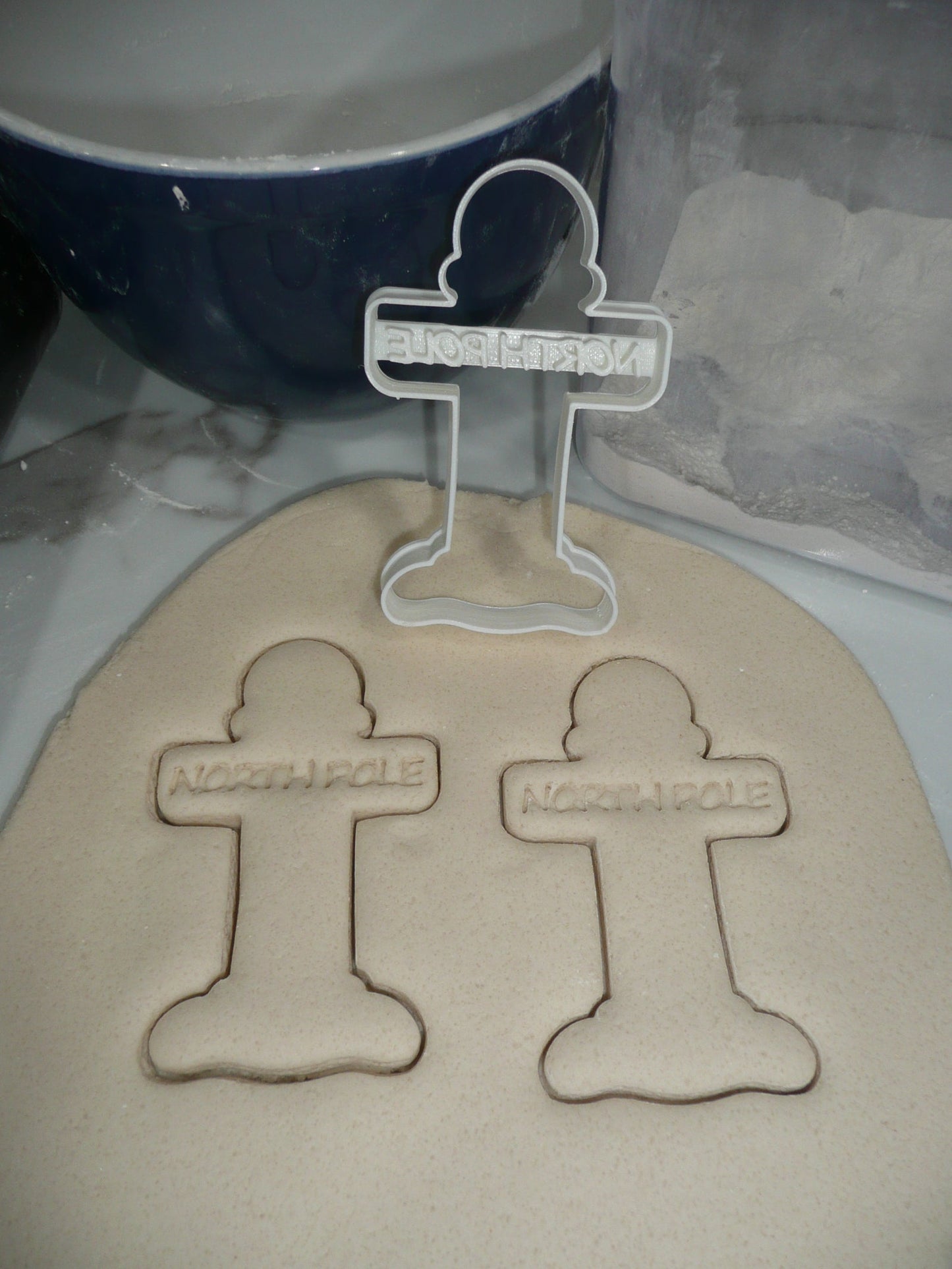 North Pole Sign Detailed Christmas Cookie Cutter Made In USA PR5306