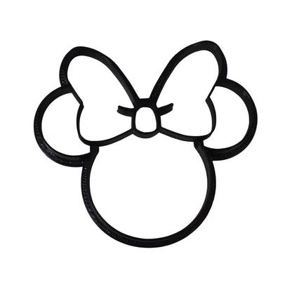 6x Minnie Mouse Head Fondant Cutter Cupcake Topper 1.75 IN USA FD530