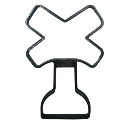 6x Railroad Crossing Fondant Cutter Cupcake Topper 1.75 IN USA FD5311