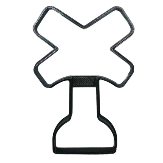 6x Railroad Crossing Fondant Cutter Cupcake Topper 1.75 IN USA FD5311