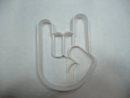 Rock On Hand Gesture Cookie Cutter Made In USA PR5329