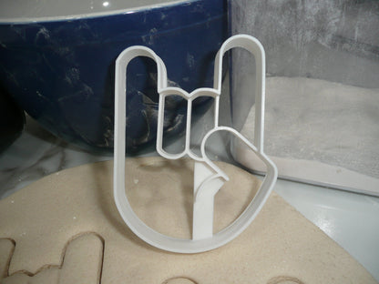 Rock On Hand Gesture Cookie Cutter Made In USA PR5329