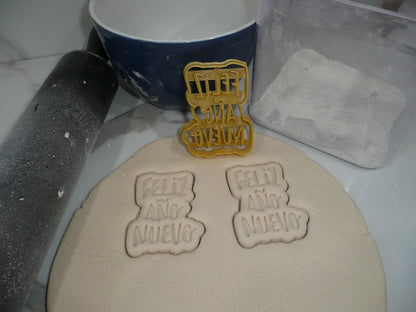 Feliz Ano Nuevo Happy New Year Cookie Cutter Made In USA PR5335