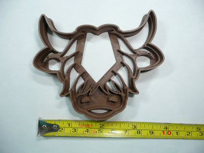 Highland Cow Face Animal Cookie Cutter Made In USA PR5341