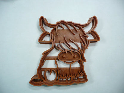 6x Highland Cow Body Fondant Cutter Cupcake Topper 1.75 IN USA FD5342