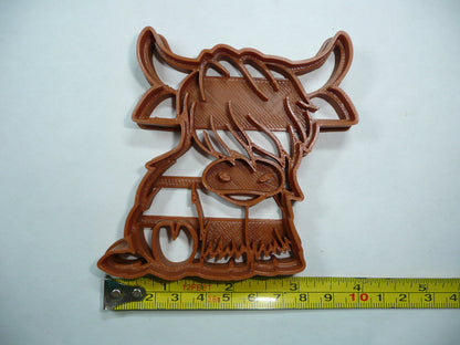 Highland Cow Body Animal Cookie Cutter Made In USA PR5342