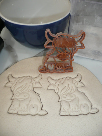 Highland Cow Body Animal Cookie Cutter Made In USA PR5342