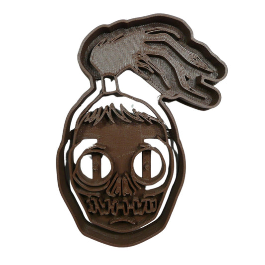 6x Shrunken Head Beetlejuice Fondant Cutter Cupcake Topper 1.75 IN USA FD5346