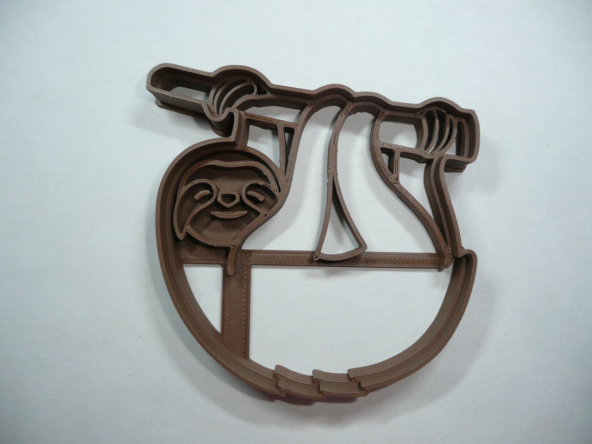 6x Hanging Sloth Fondant Cutter Cupcake Topper 1.75 IN USA FD5356
