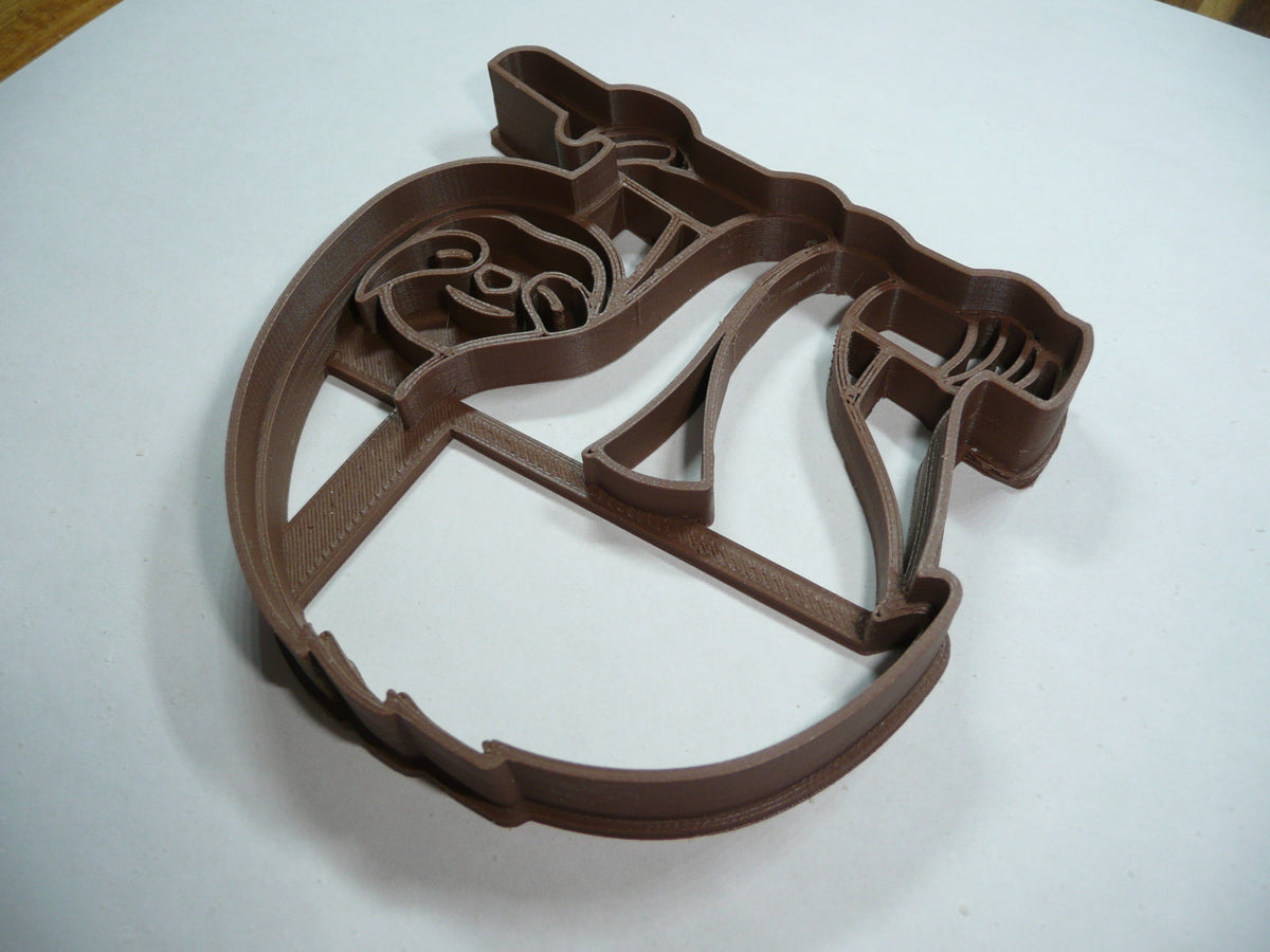 6x Hanging Sloth Fondant Cutter Cupcake Topper 1.75 IN USA FD5356