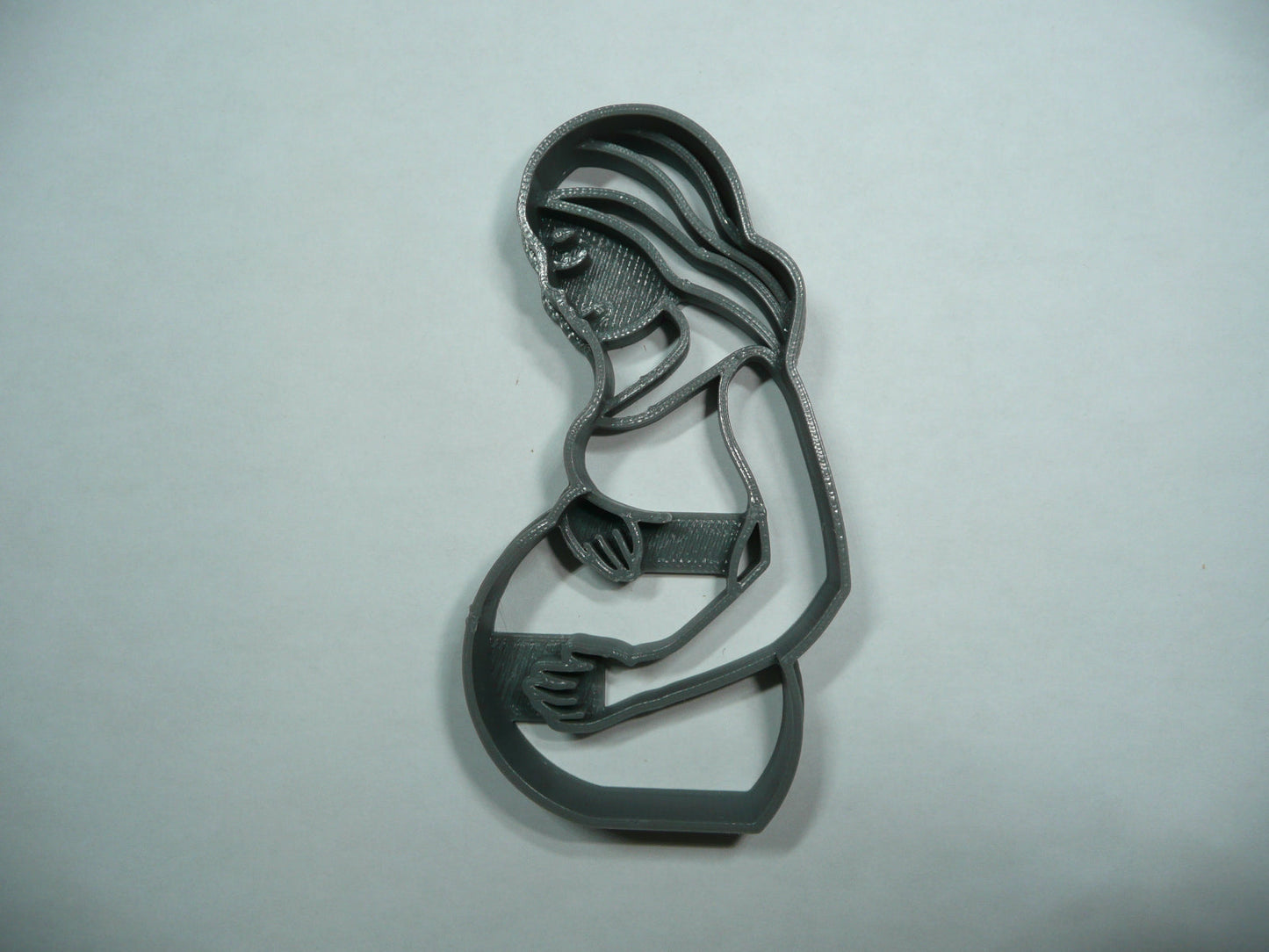 Pregnant Lady Expecting Woman Baby Shower Cookie Cutter Made In USA PR5360