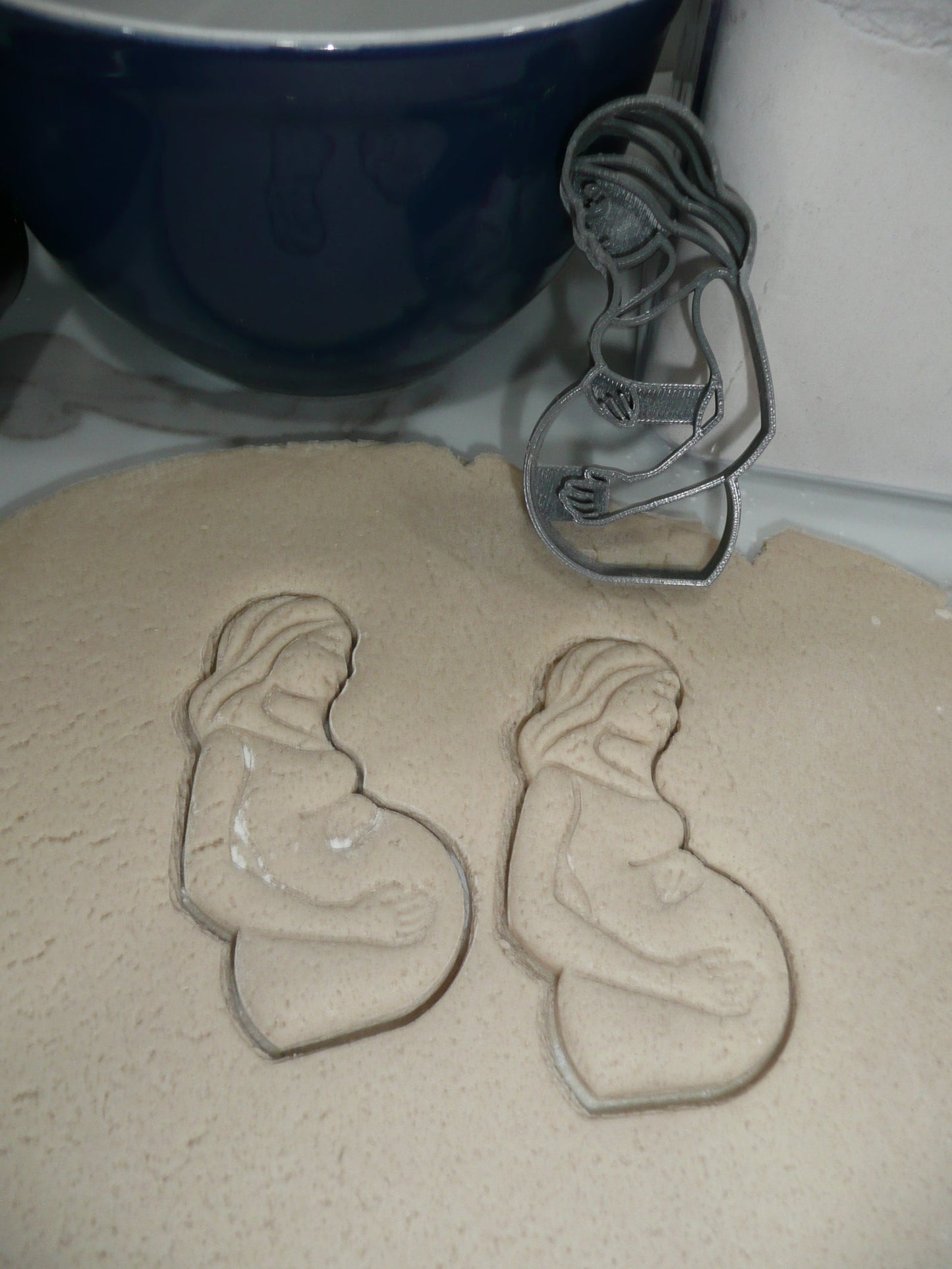 Pregnant Lady Expecting Woman Baby Shower Cookie Cutter Made In USA PR5360