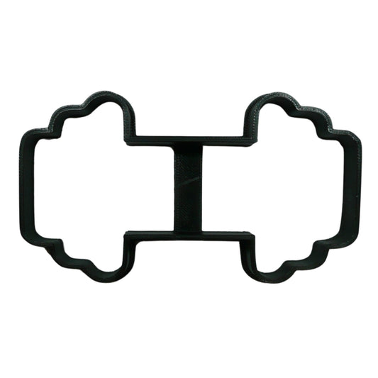6x Barbell Weight Fondant Cutter Cupcake Topper 1.75 IN USA FD5399