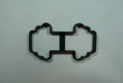 6x Barbell Weight Fondant Cutter Cupcake Topper 1.75 IN USA FD5399