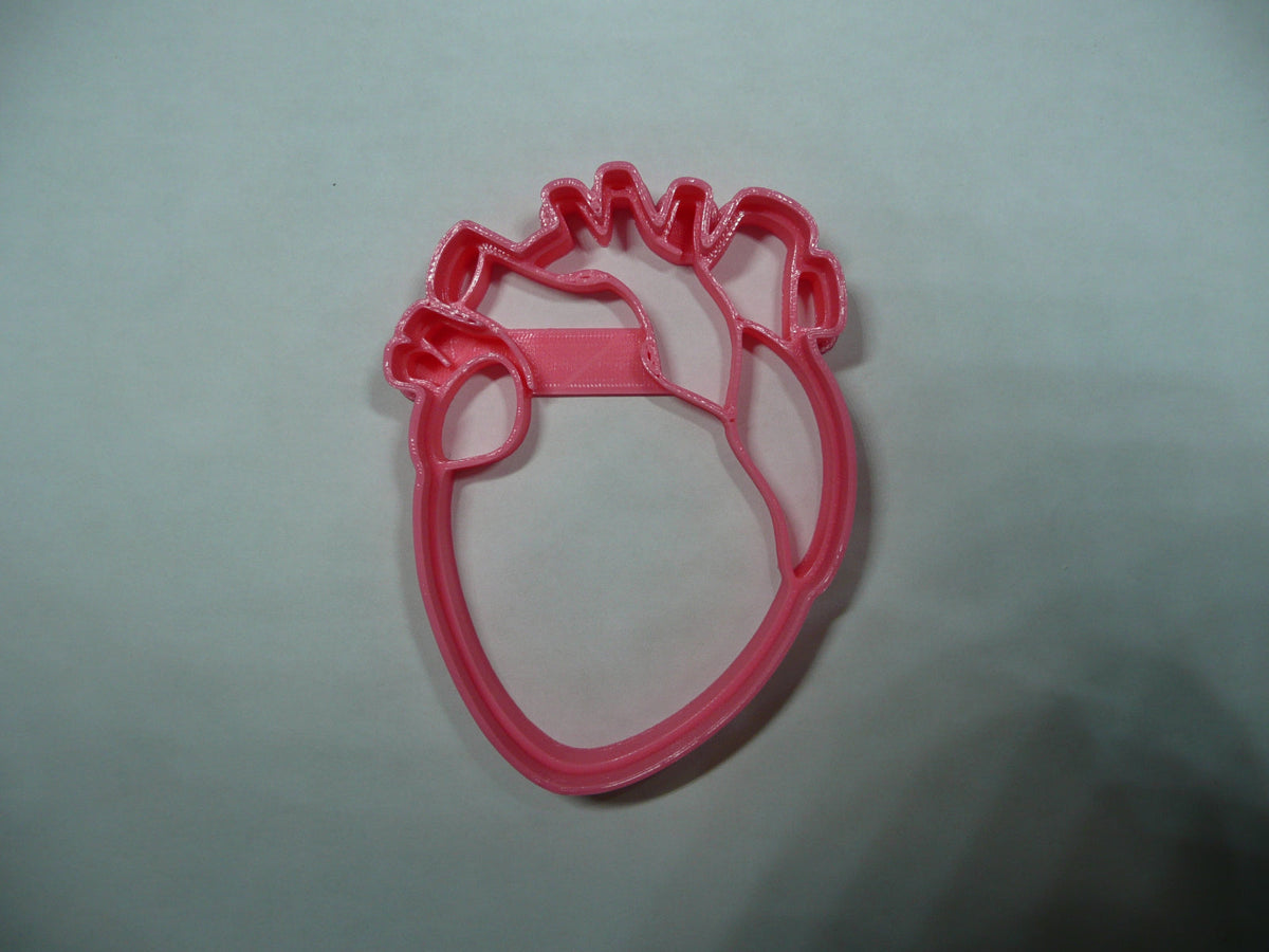 6x Anatomical Heart Fondant Cutter Cupcake Topper 1.75 IN USA FD5411