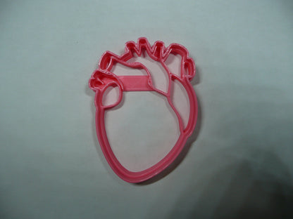 6x Anatomical Heart Fondant Cutter Cupcake Topper 1.75 IN USA FD5411