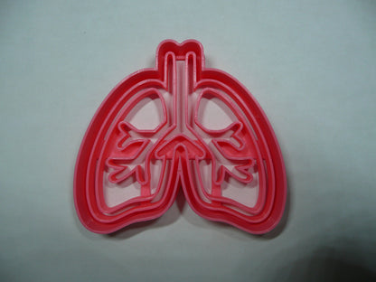 6x Anatomical Lungs Fondant Cutter Cupcake Topper 1.75 IN USA FD5412