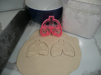 Anatomical Lungs Medical Theme Cookie Cutter Made In USA PR5412