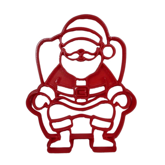 6x Santa Sitting In Chair Fondant Cutter Cupcake Topper 1.75 IN USA FD5414