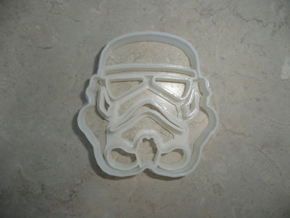6x Storm Trooper Helmet Fondant Cutter Cupcake Topper 1.75 IN USA FD545
