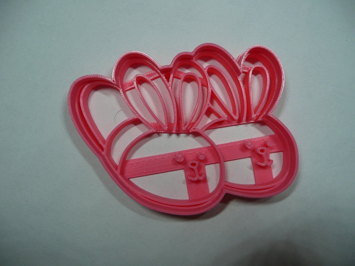 6x Bunny Slippers Fondant Cutter Cupcake Topper 1.75 IN USA FD5495