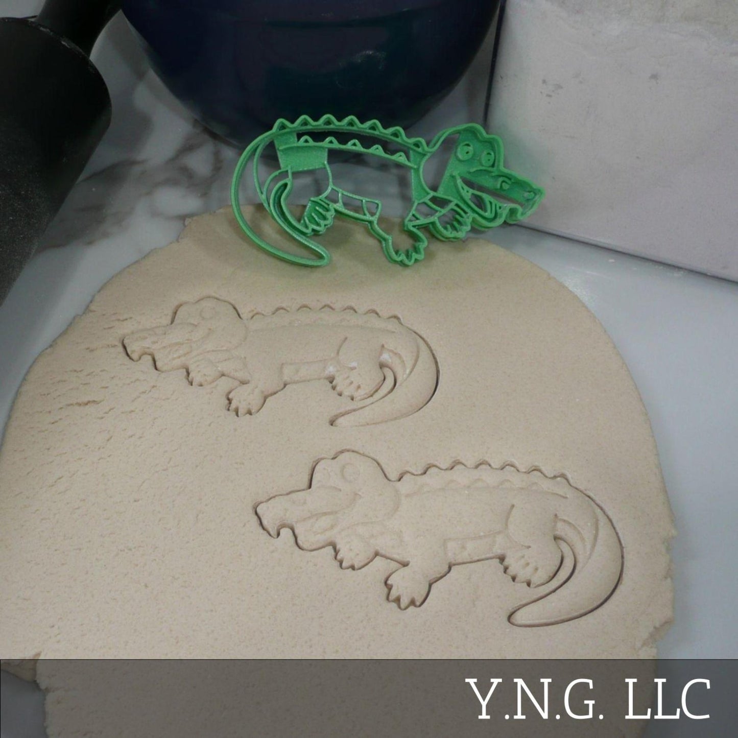 Cartoon Alligator Cookie Cutter Made In USA PR5503