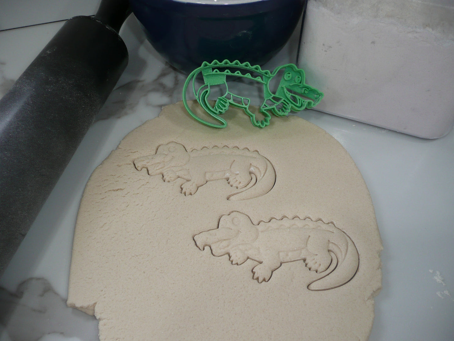 Cartoon Alligator Cookie Cutter Made In USA PR5503
