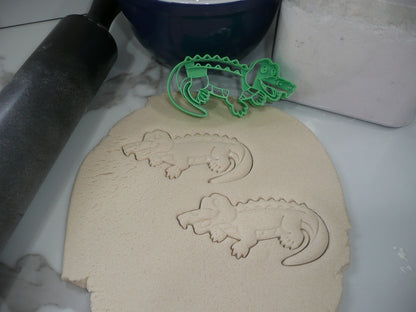 Cartoon Alligator Cookie Cutter Made In USA PR5503