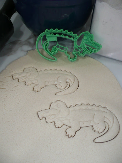 Cartoon Alligator Cookie Cutter Made In USA PR5503