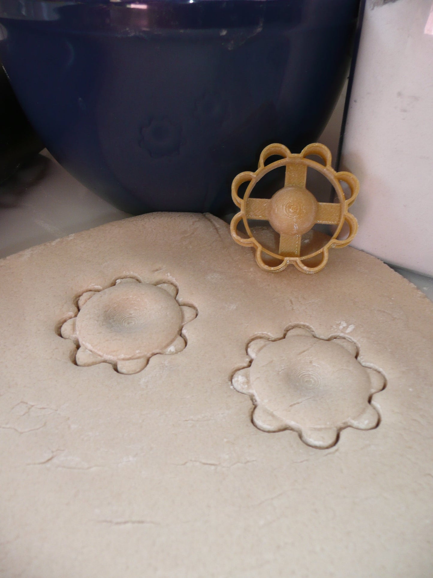 Flower Thumbprint Tea Cookie Cutter Made In USA PR5518