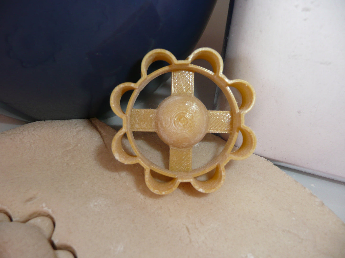 Flower Thumbprint Tea Cookie Cutter Made In USA PR5518