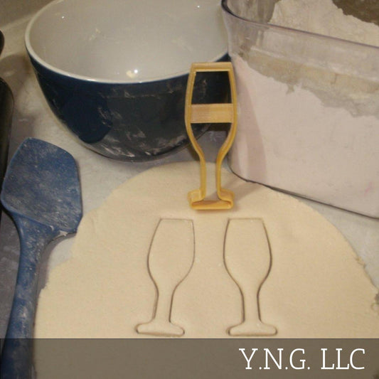 Champagne Sparkling Wine Cocktail Toasting Glass Cookie Cutter Made In USA PR560