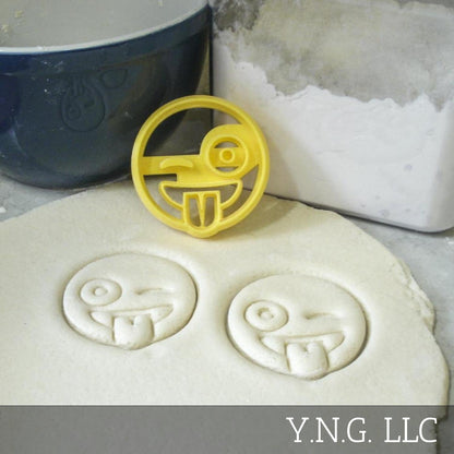 Winking Smiley Face Emoji Emoticon Smileys Cookie Cutter Made In USA PR561