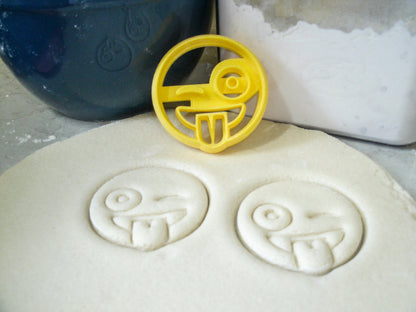 Winking Smiley Face Emoji Emoticon Smileys Cookie Cutter Made In USA PR561