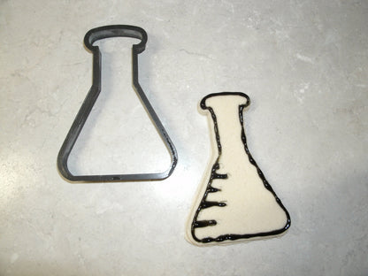 6x Chemistry Flask Fondant Cutter Cupcake Topper 1.75 IN USA FD613