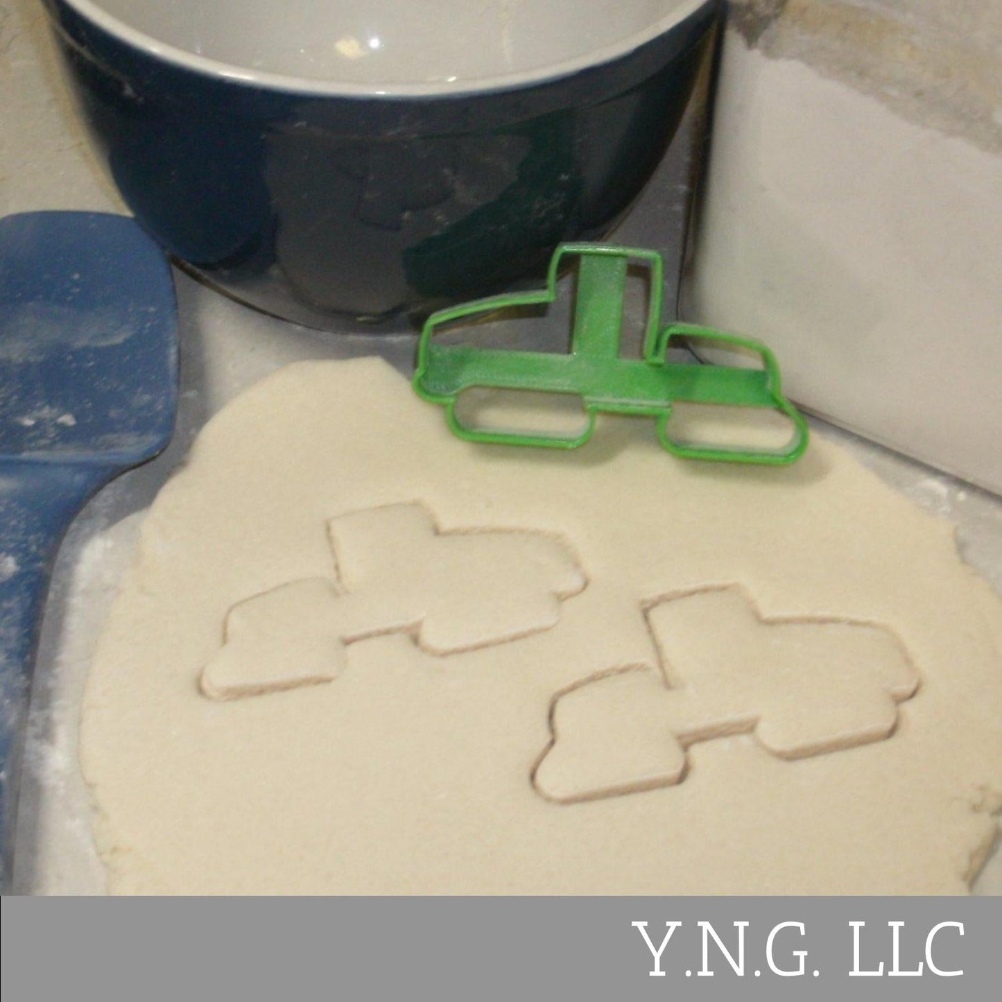 Green Tractor Tracked Farm Vehicle Cookie Cutter Made In USA PR700