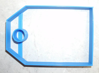 Hanging Gift Price Luggage Tag Shape Cookie Cutter Made In USA PR711