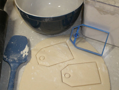 Hanging Gift Price Luggage Tag Shape Cookie Cutter Made In USA PR711