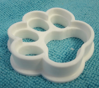 6x Paw Print Dog Cat Fondant Cutter Cupcake Topper 1.75 IN USA FD744