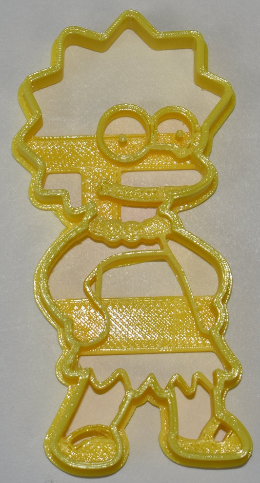 6x Lisa Simpson Fondant Cutter Cupcake Topper 1.75 IN USA FD802