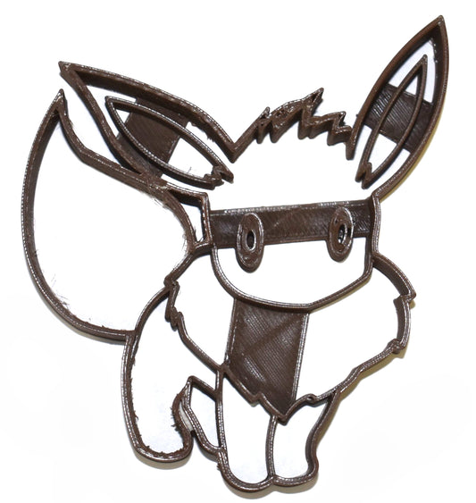 6x Eevee Pokemon Fondant Cutter Cupcake Topper 1.75 IN USA FD808