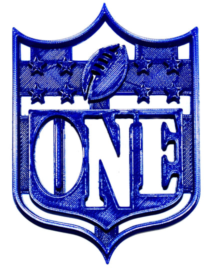 6x NFL Logo with One Fondant Cutter Cupcake Topper 1.75 IN USA FD810