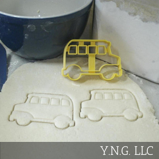 School Yellow Bus Side View Outline Cookie Cutter Made In USA PR837