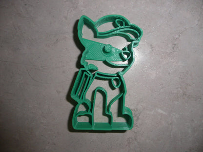 6x Rocky Paw Patrol Fondant Cutter Cupcake Topper 1.75 IN USA FD865