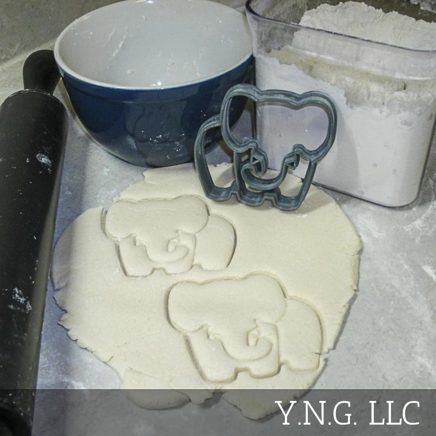 Elephant With Trunk Tusk Safari Animal Cookie Cutter Made In USA PR879