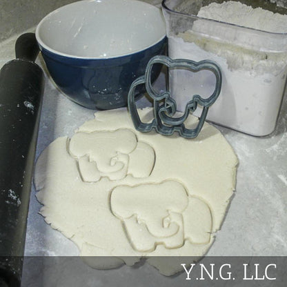 Elephant With Trunk Tusk Safari Animal Cookie Cutter Made In USA PR879