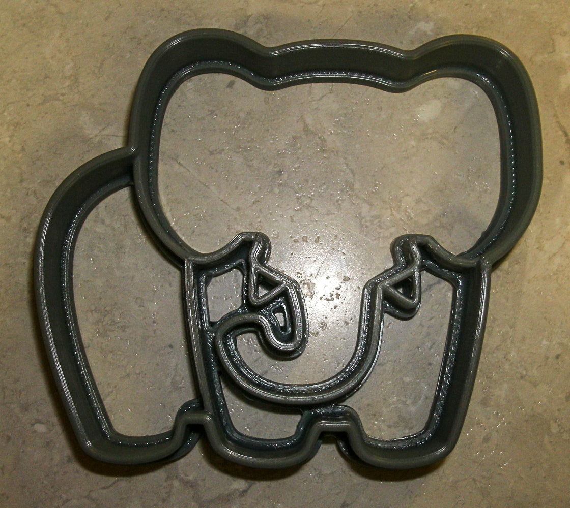 Elephant With Trunk Tusk Safari Animal Cookie Cutter Made In USA PR879